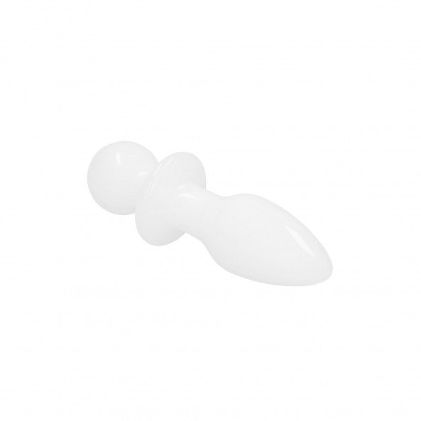Chrystalino Rocker Glass Butt Plug stretches and stimulates perfectly. By the way, it's also a great anal warm-up tool