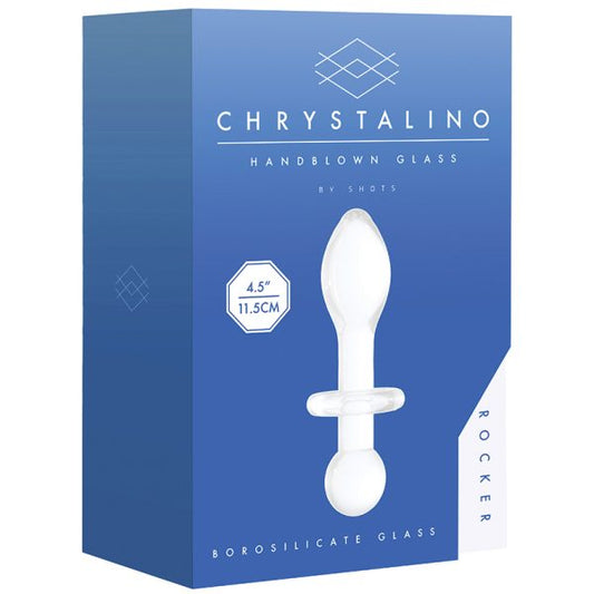 Chrystalino Rocker Glass Butt Plug stretches and stimulates perfectly. By the way, it's also a great anal warm-up tool