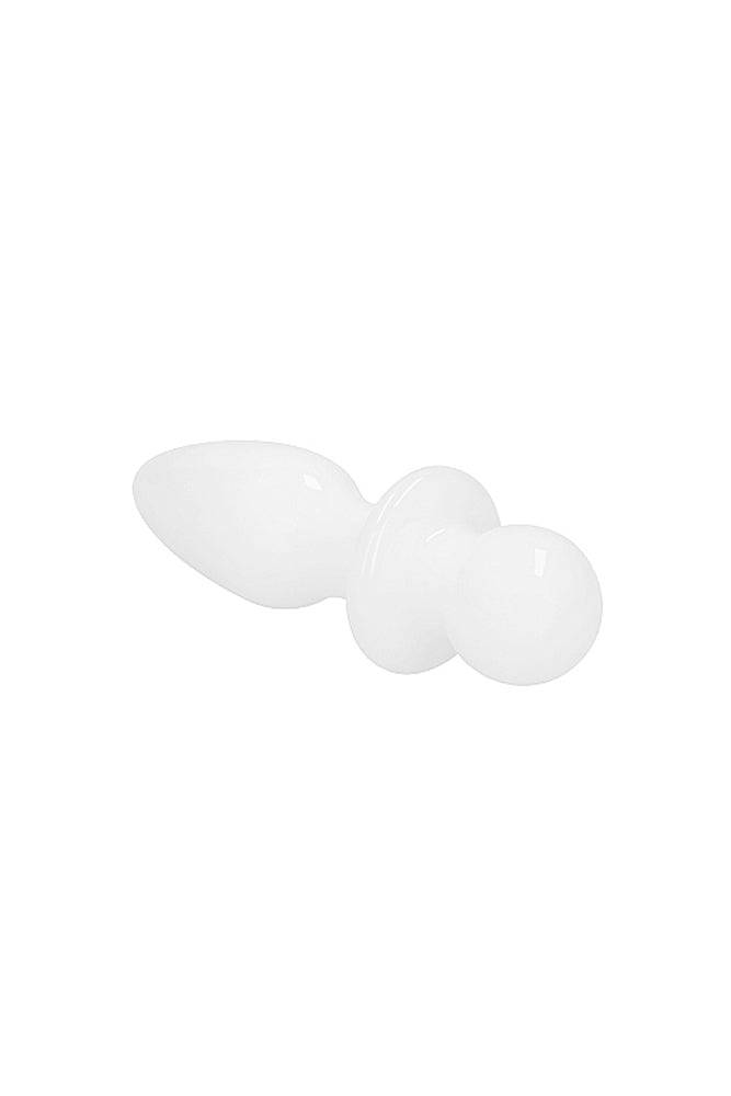 Chrystalino Rocker Glass Butt Plug stretches and stimulates perfectly. By the way, it's also a great anal warm-up tool