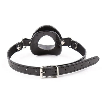 Combining soft faux leather leather with a tasteless silicone kiss. Uniquely styled, the soft Lips Gag holds the wearer's lips open, stifling sound and preventing biting, spitting and otherwise.