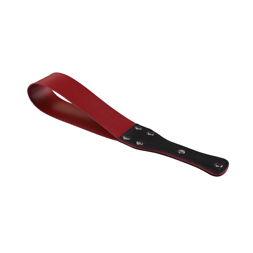 Soft PU leather flogger with wide flexible strap