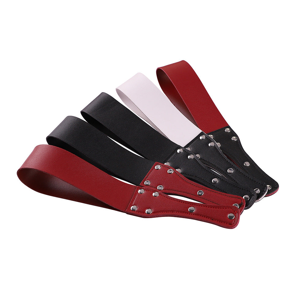 Soft PU leather flogger with wide flexible strap