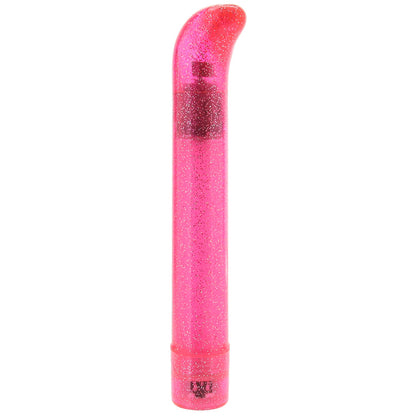  please meet the Sparkle Slim G-Vibe from CalExotics.  Curvy at the tip, this curvy classic easily targets your/their g-spot, but if penetration isn't in the cards, not to worry, this vibe is also perfect for pinpointing clitorises, nipples, penises