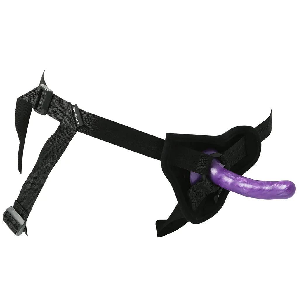 Sportsheets beginner strap-on harness kit with silicone dildo for pegging play