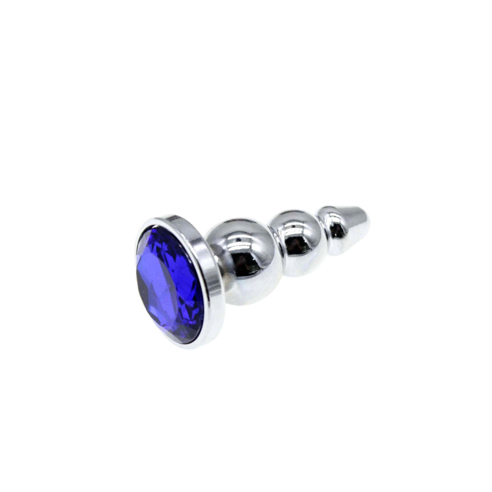 XXSmall twisted metal anal plug 18 mm with crystal gem