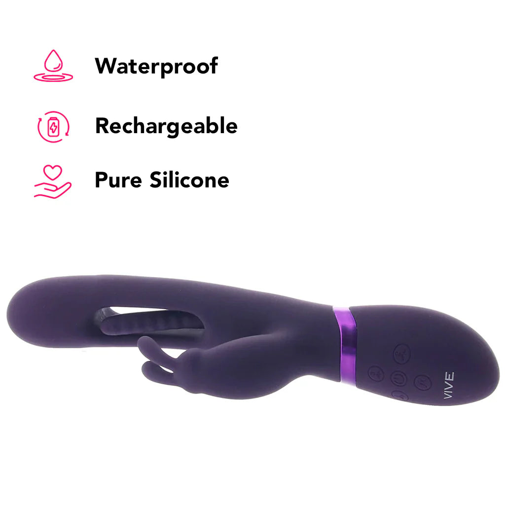 Vive Mika triple action rabbit vibrator with thrusting shaft and clitoral stimulation