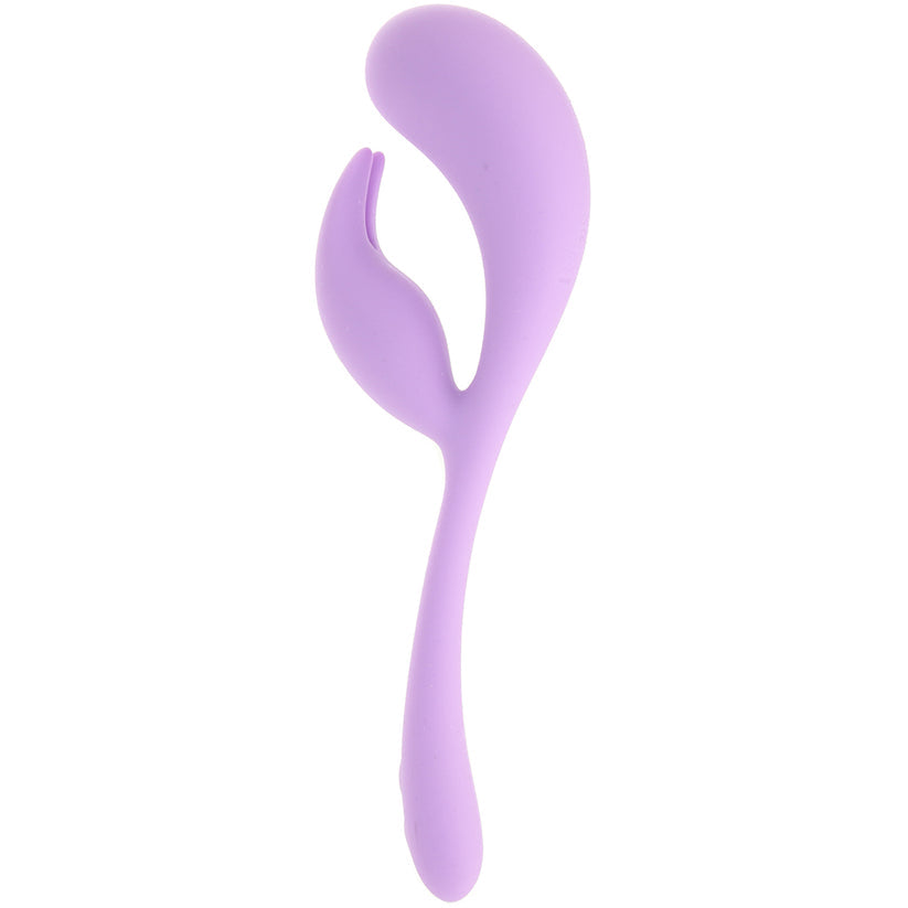 Indulge in waves of pleasure as the Elle Liquid Silicone Dual Flicker moves you in all the right ways. The intimately contoured vibe is as thrilling as it is versatile with an extremely flexible body, flicking rabbit teaser, and 10 indulgent vibration functions.