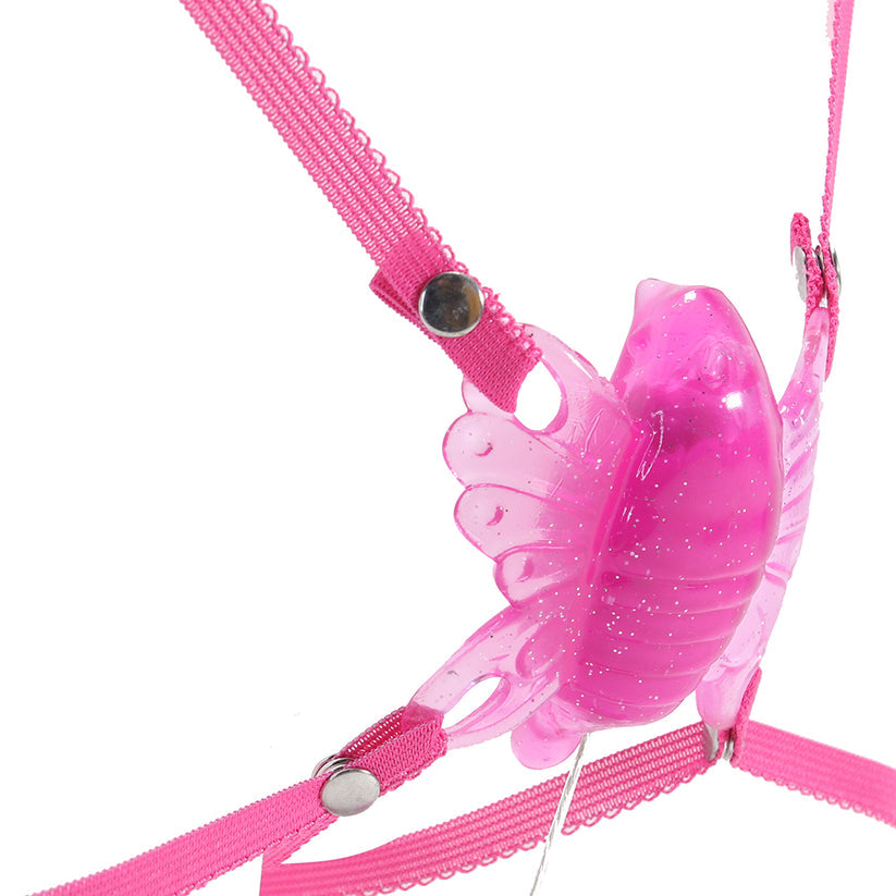 When our Wearable Butterfly vibe is snuggled up against your sensitive lips and clitoris, it won't budge thanks to sweetly simple straps and a shape designed to complement curves.