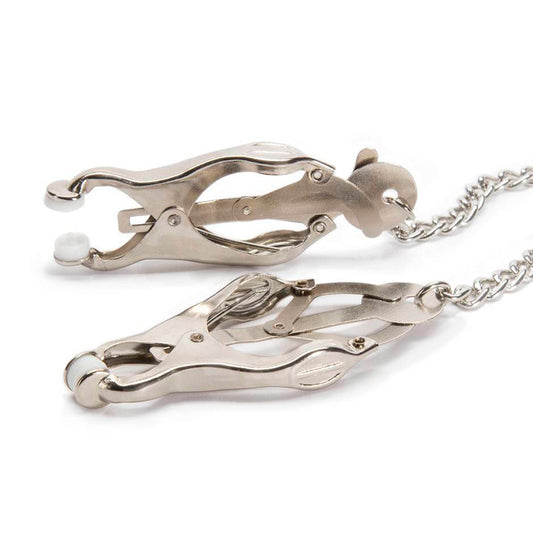 Weighted Nipple Clamps with Chain