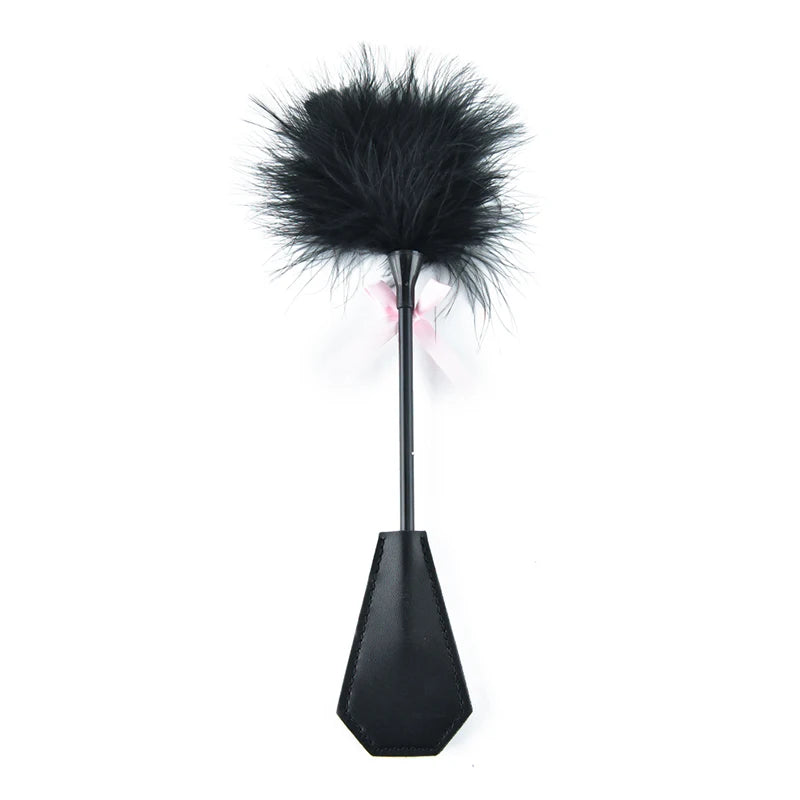 Feather Teaser Tickler Whip – Black