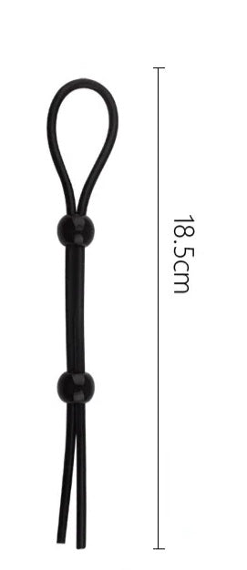 Adjustable Silicone Stamina Lasso – Black