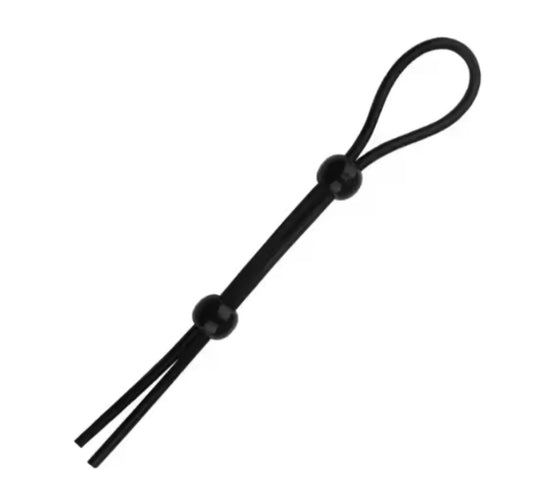 Lasso d'endurance ajustable en silicone – Noir