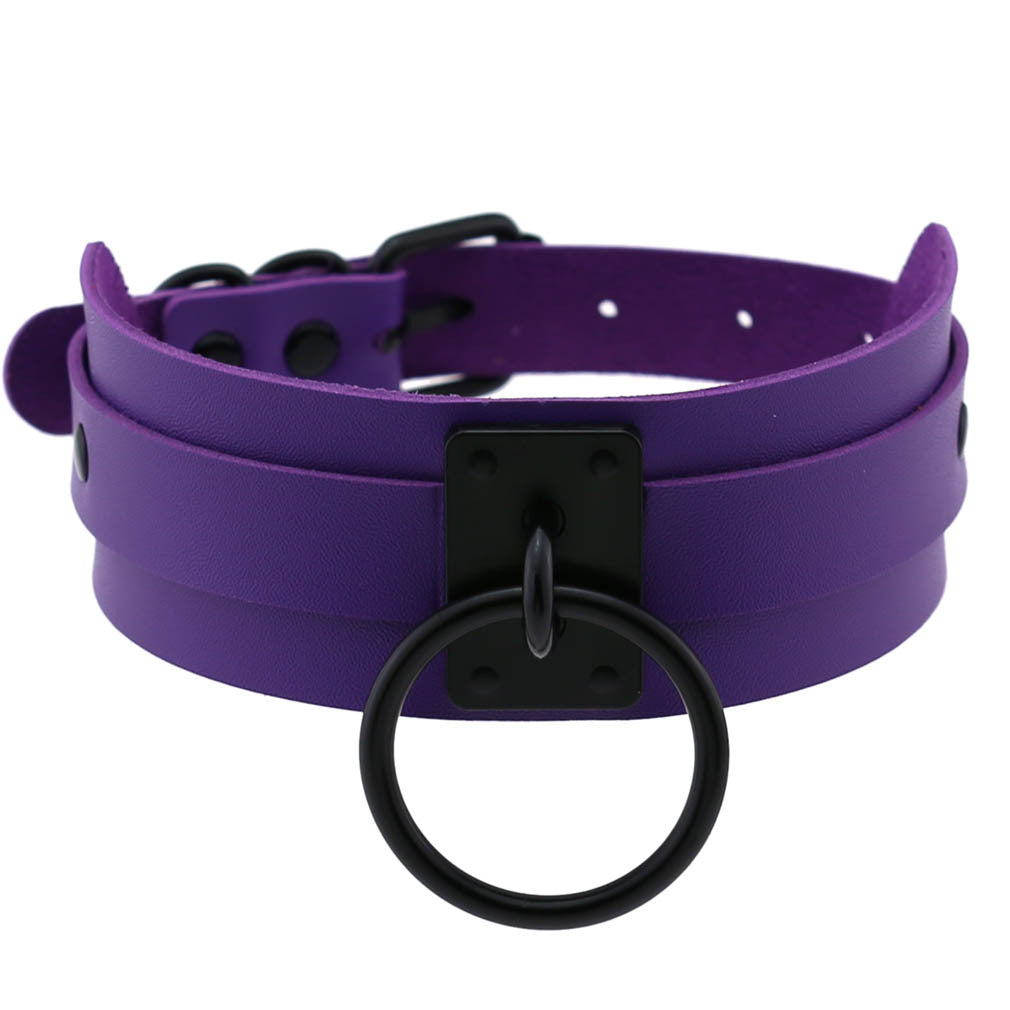 Collier ras du cou à large anneau en O pour soumission – Quincaillerie noire