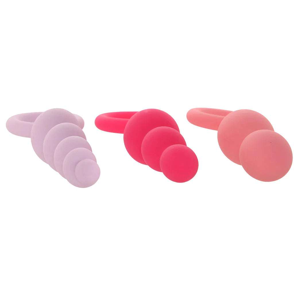 Satisfyer 3 piece silicone butt plug anal training set with graduated beginner-friendly sizes